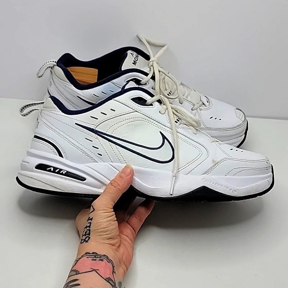 Nike | Air Monarch IV white/navy low top sneakers | MENS 11.5 - Picture 1 of 10